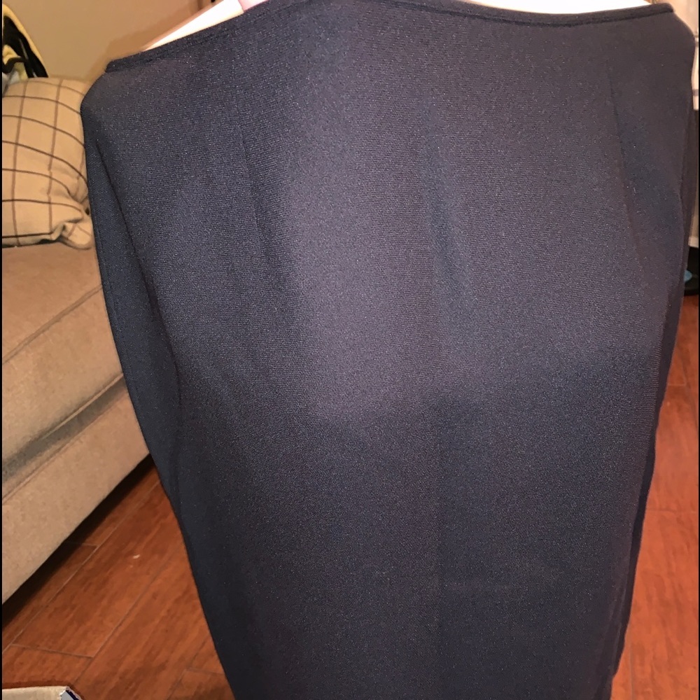 Ann Taylor loft black pencil knee length skirt 14P